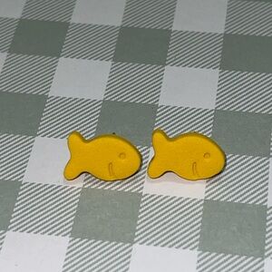 Vibrant Goldfish Cracker Earrings